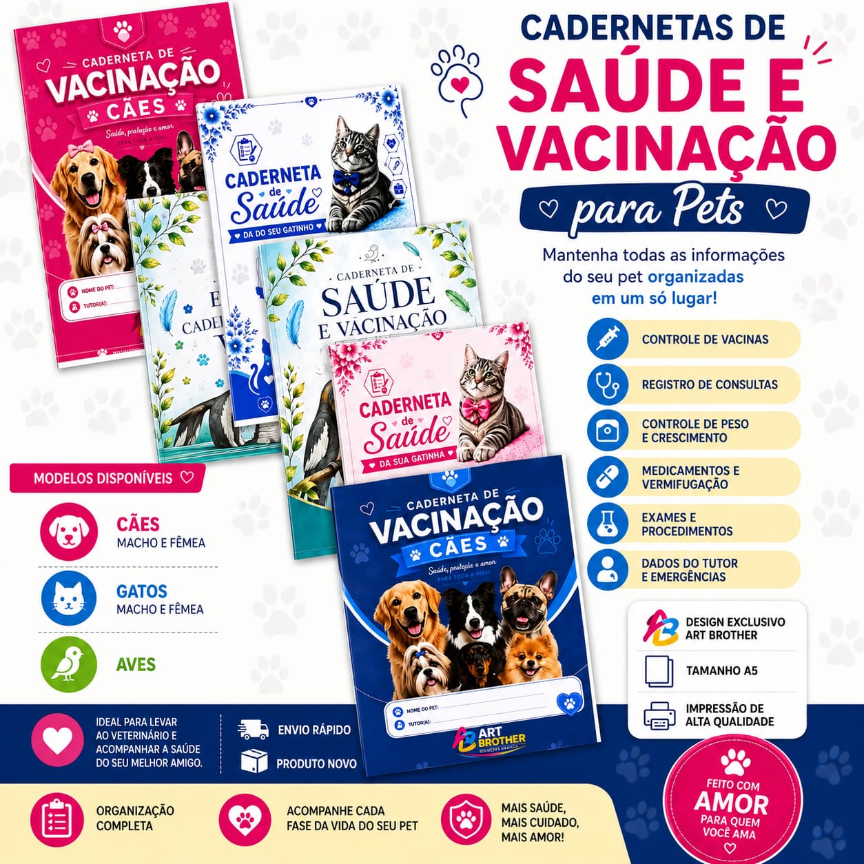 Caderneta Pet Personalizada